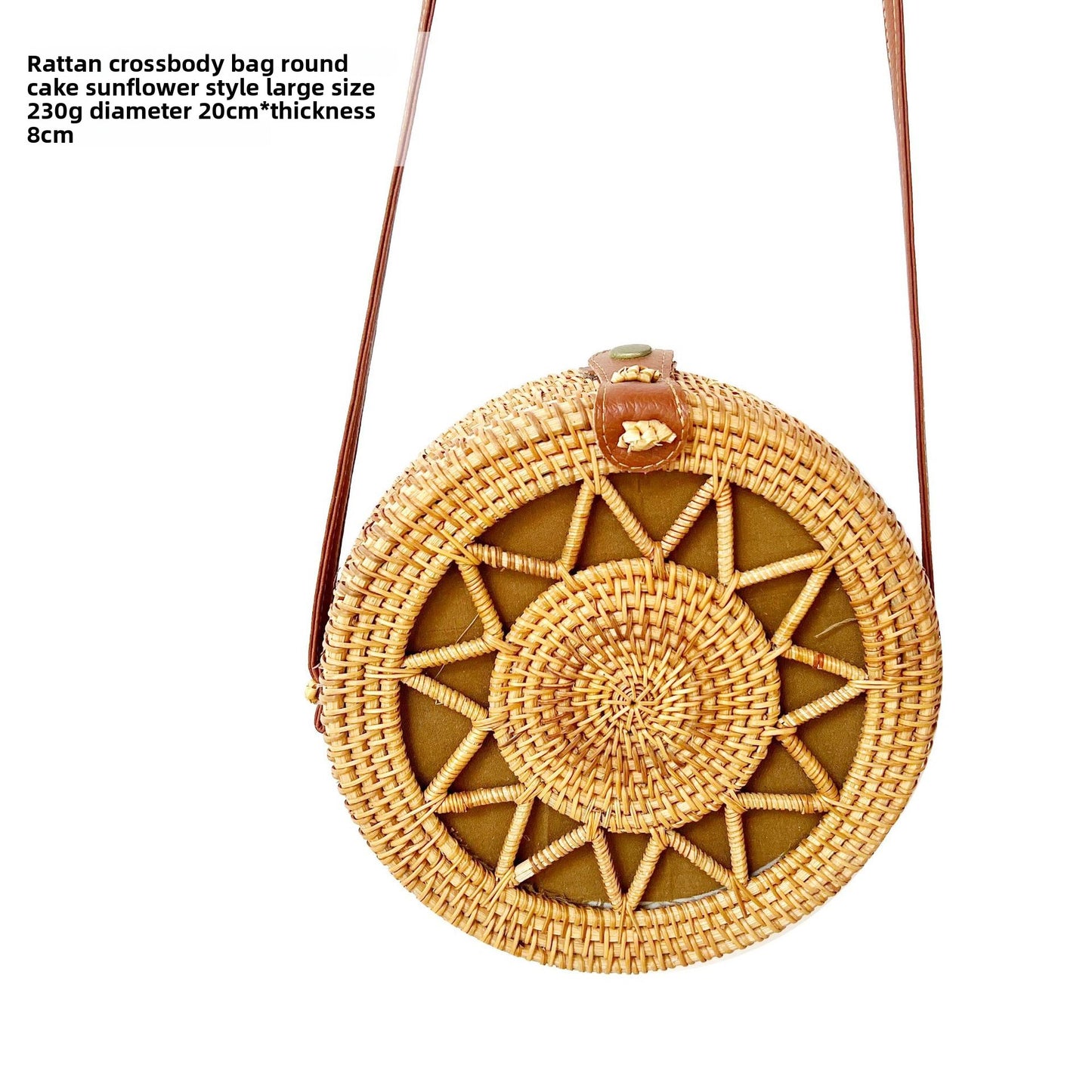 Vintage rattan crossbody bag