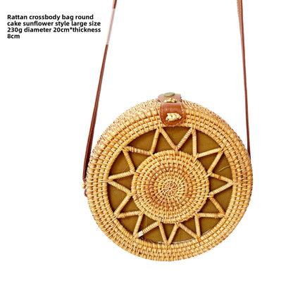 Vintage rattan crossbody bag