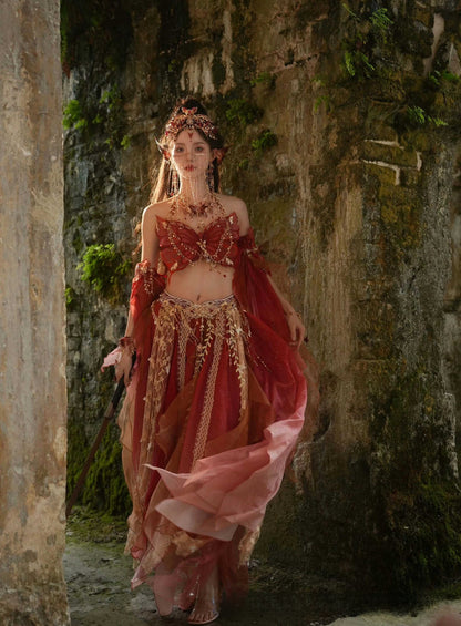 Embroidered Hanfu Dress with Butterfly Design