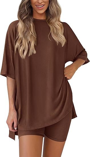 Women's Casual Short Sleeve Top and Shorts Set