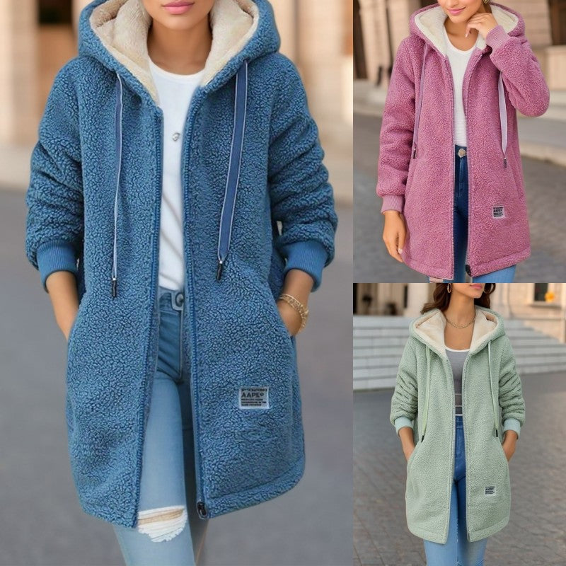 Fleece Lined Embroidered Womens Jacket