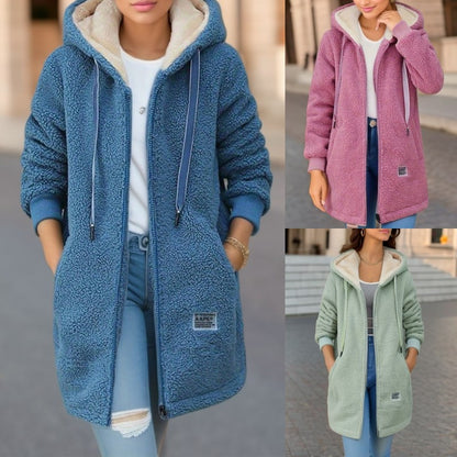 Fleece Lined Embroidered Womens Jacket
