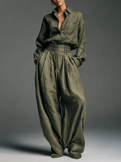 Long Sleeve Shirt and Pants Set