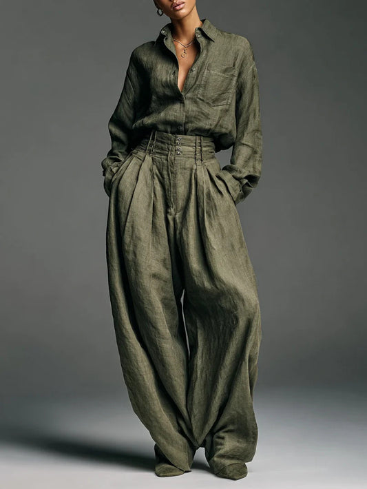 Long Sleeve Shirt and Pants Set