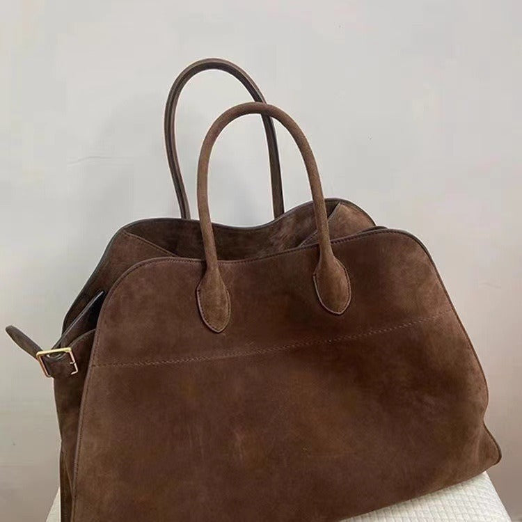 Retro Suede Tote Bag for Women