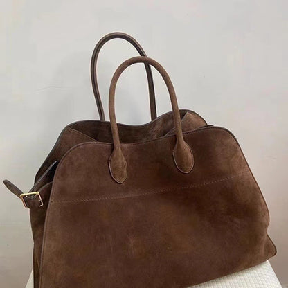 Retro Suede Tote Bag for Women
