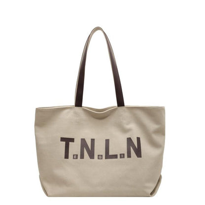 Shoulder Bag women's large capacity canvas handbag student fashion all-match commuter make-up bag