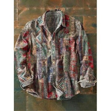 Retro Plaid Long Sleeve Shirt