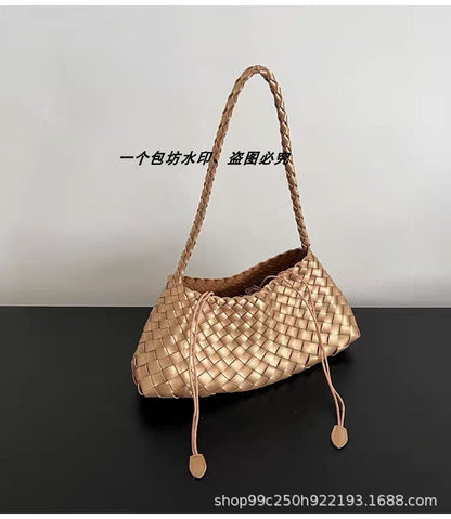 Genuine leather hand-woven bags