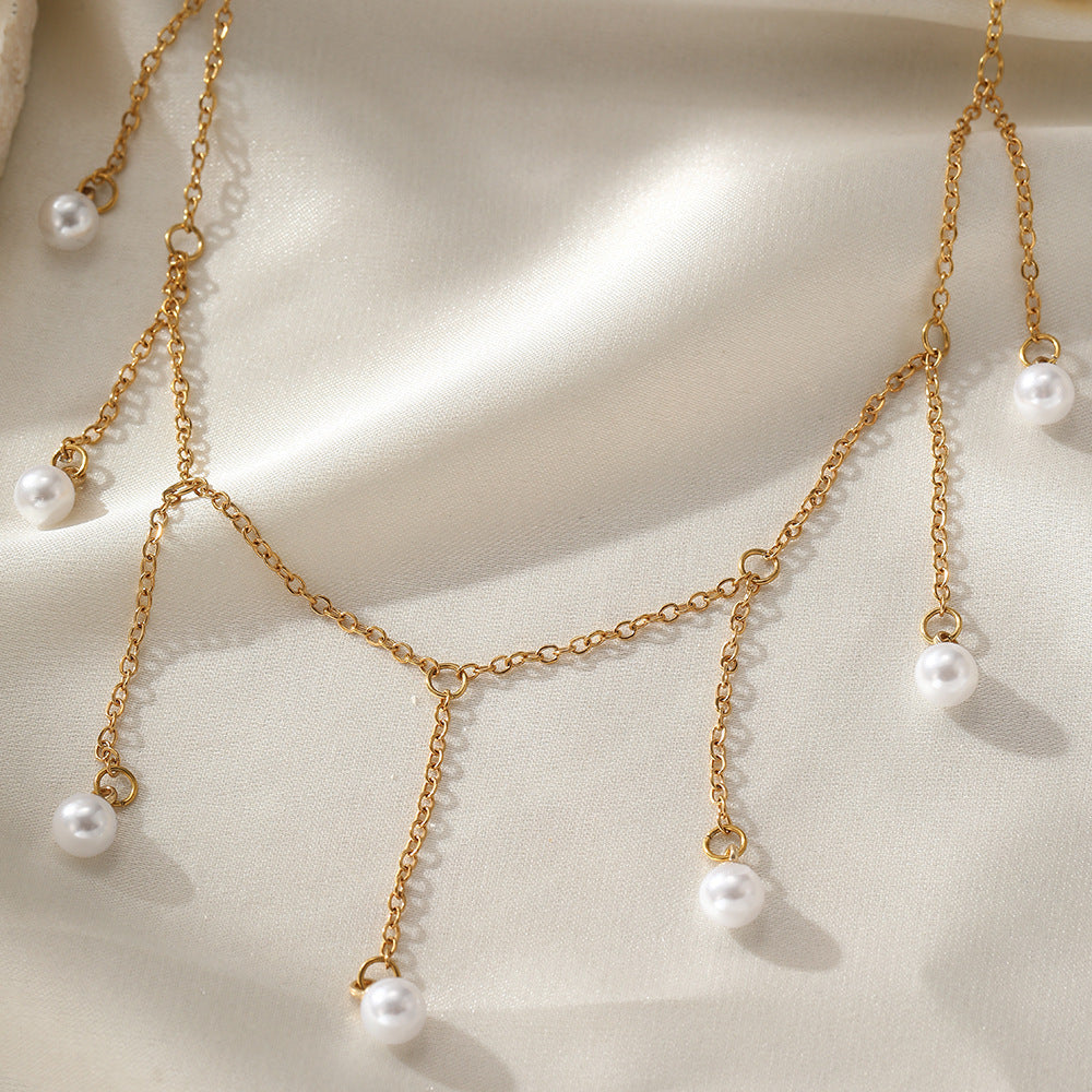 Tassel Pearl Necklace