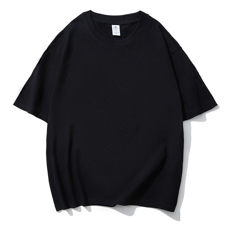 Solid color short-sleeve cotton T-shirt Men