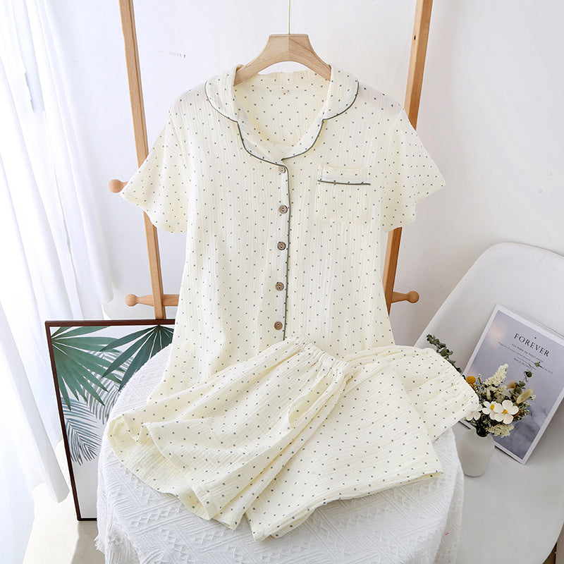 Cotton Three-Piece Pajama Set