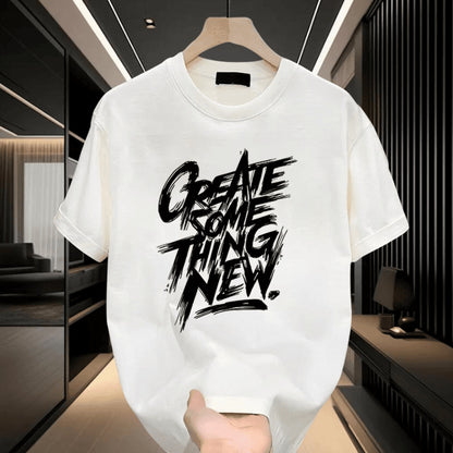 Men's Cotton T-Shirt Summer Short Sleeve Casual Top