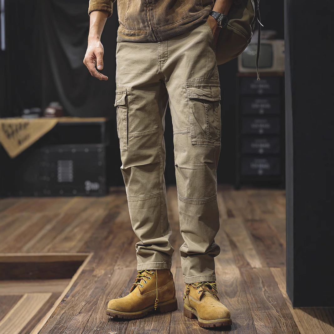 Retro Paratrooper Straight Cargo Pants