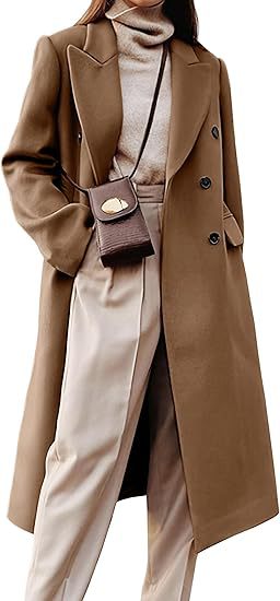 Double-Breasted Slim Outwear Coat