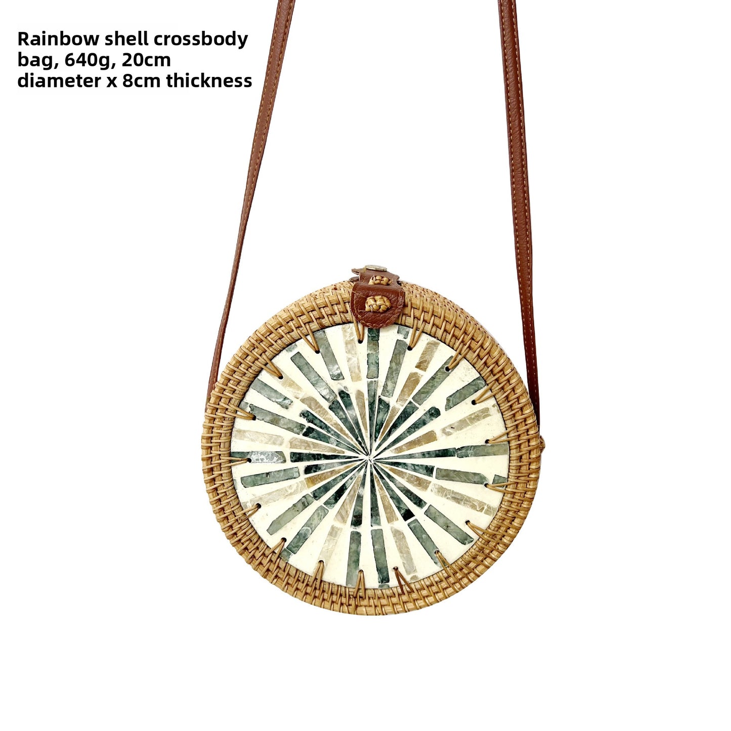 Vintage rattan crossbody bag