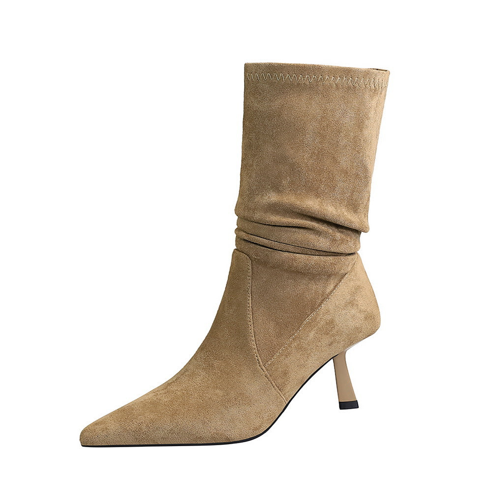 Stiletto heel short boots