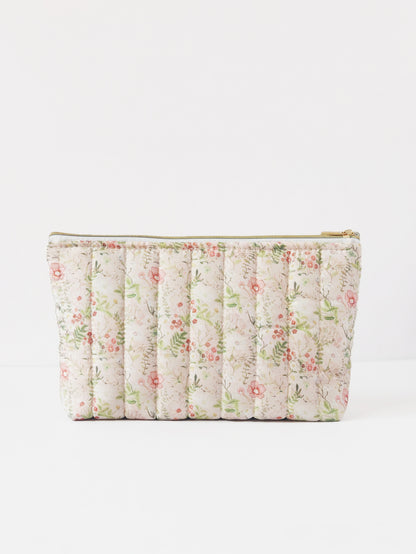 l Floral Fabric Cosmetic Bag