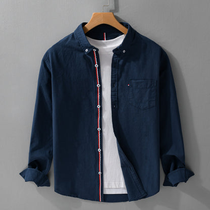 British Style Long Sleeve Cotton Blend Shirt