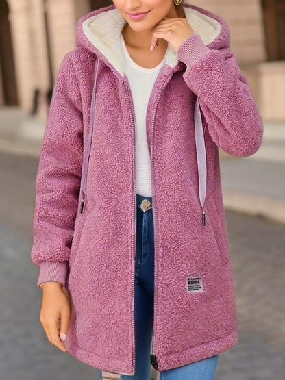 Fleece Lined Embroidered Womens Jacket