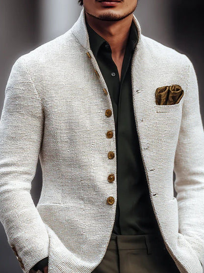 Men's Stand Collar Slim Fit Jacket