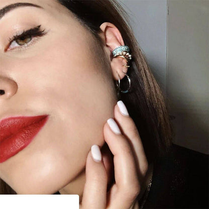 Pearl clip earrings with ear cartilage clips