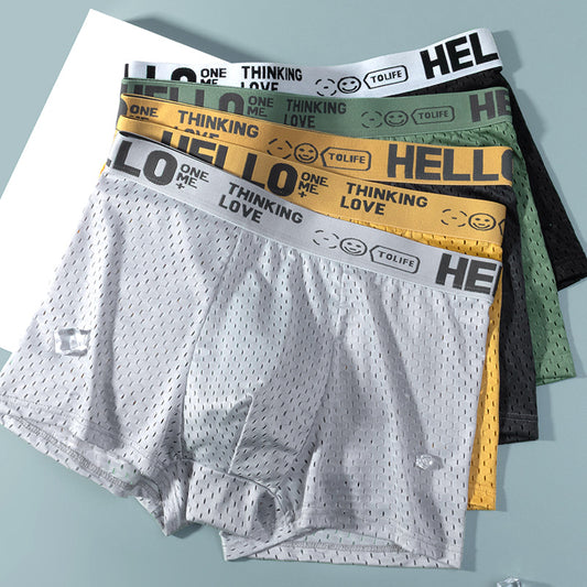 Breathable Ice Mesh Men's Boxer Briefs