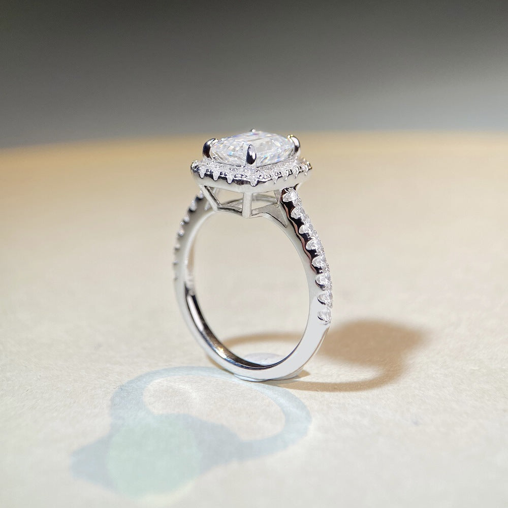 Moissanite Silver Ring