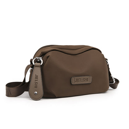 Solid-color Oxford fabric crossbody bag