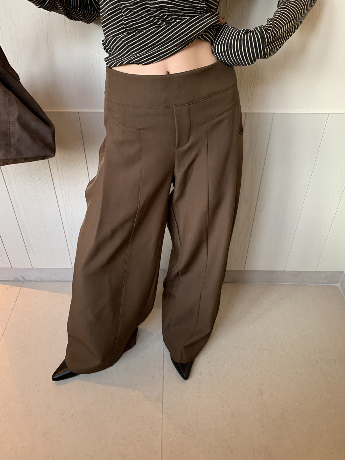 Pleated Wide Leg Trousers for Women