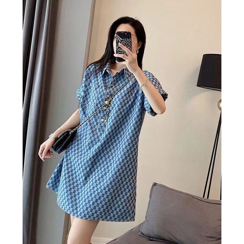 Loose Short-sleeved T-shirt Skirt
