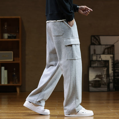 Men's drawstring cotton sports pants