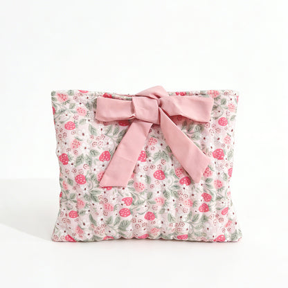 l Floral Fabric Cosmetic Bag