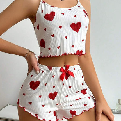 Ribbed Camisole and Shorts Sleepwear Set