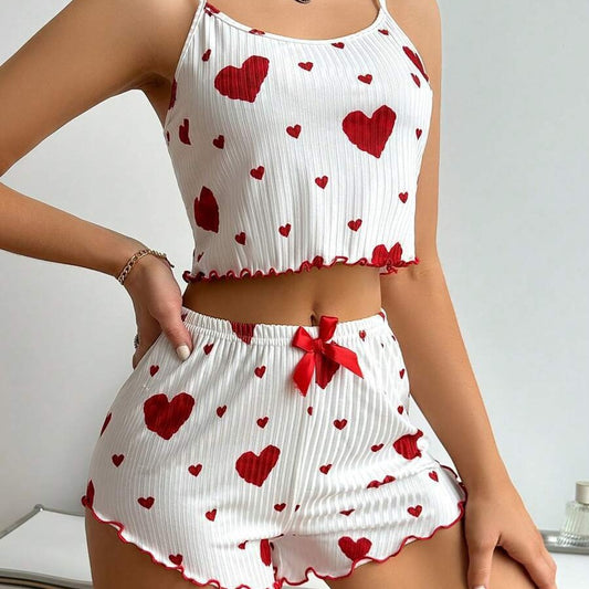 Ribbed Camisole and Shorts Sleepwear Set