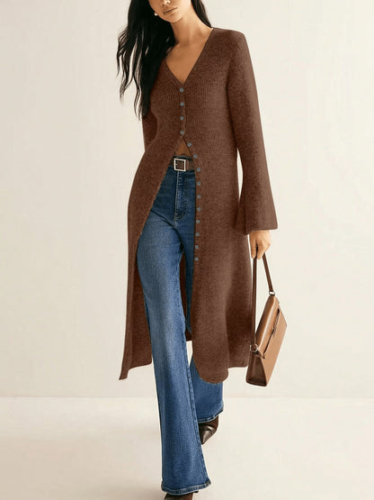 French Retro Long Sleeve Knitted Cardigan