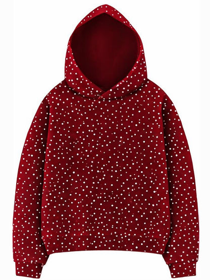 Star Pattern Tie-Dye Hooded Sweatshirt Jacket