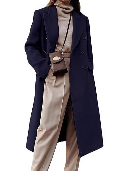 Double-Breasted Slim Outwear Coat