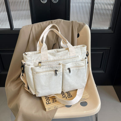 Corduroy Multi-compartment Bag