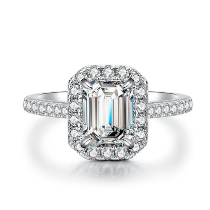 Moissanite Silver Ring
