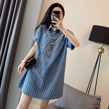 Loose Short-sleeved T-shirt Skirt