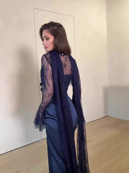 Elegant Long Sleeve Dress Three-Piece Set