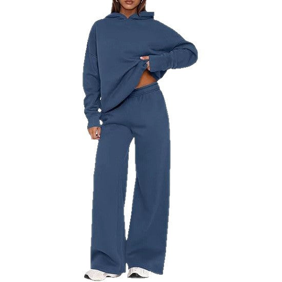 Fleece Lined Hooded Sweatshirt and Sweatpants Set