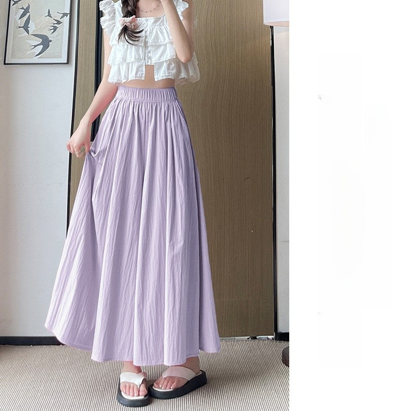 Womens High Waist Wide Leg Skirt Pants