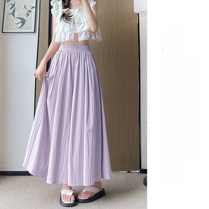 Womens High Waist Wide Leg Skirt Pants