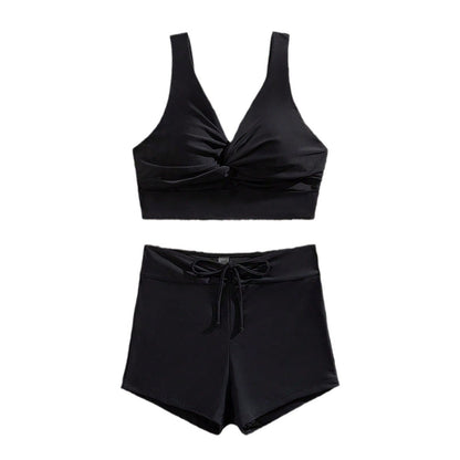 Women's Solid Color Split Bikini Swimsuit