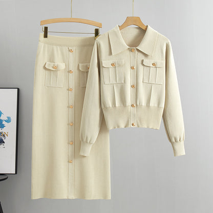 Women's Knit Sweater and Skirt Set