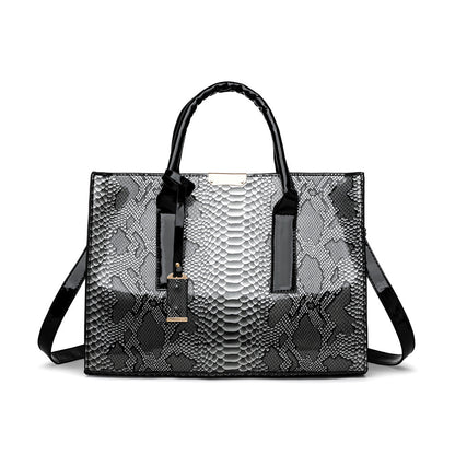 Snake Pattern PU Crossbody Bag