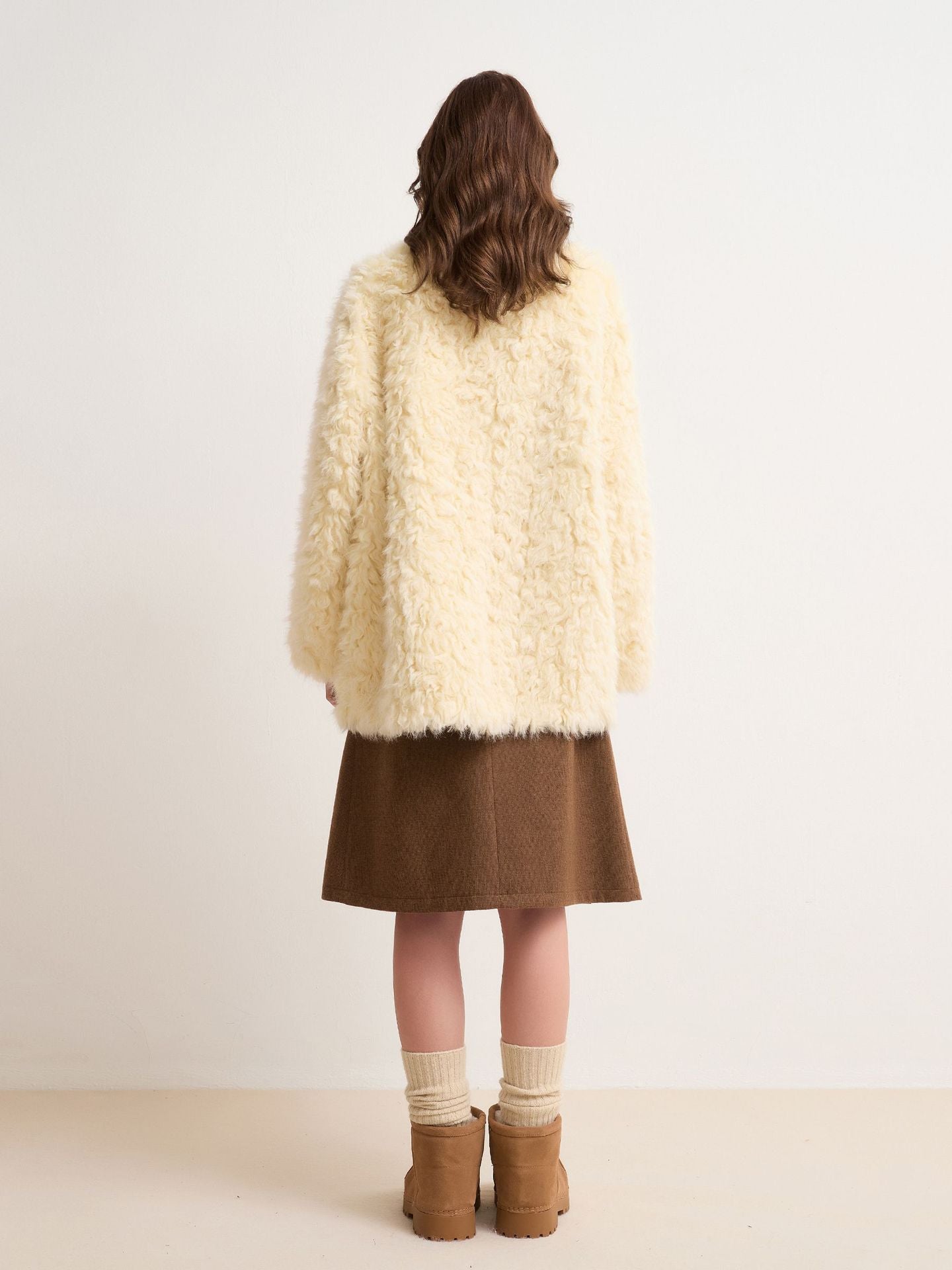 Women's sheepskin fur coat