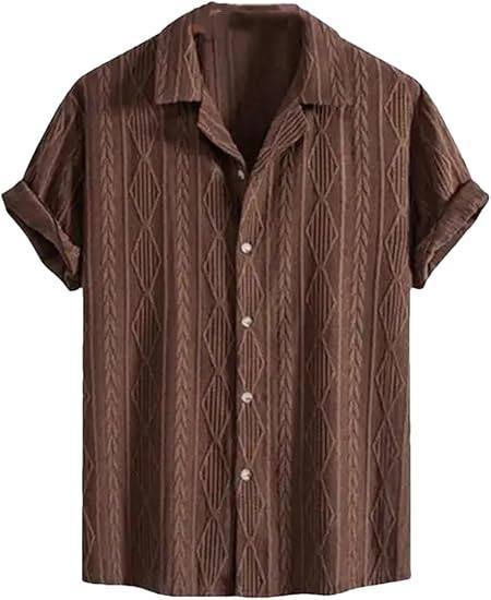Mens Skull Print Short Sleeve Shirt